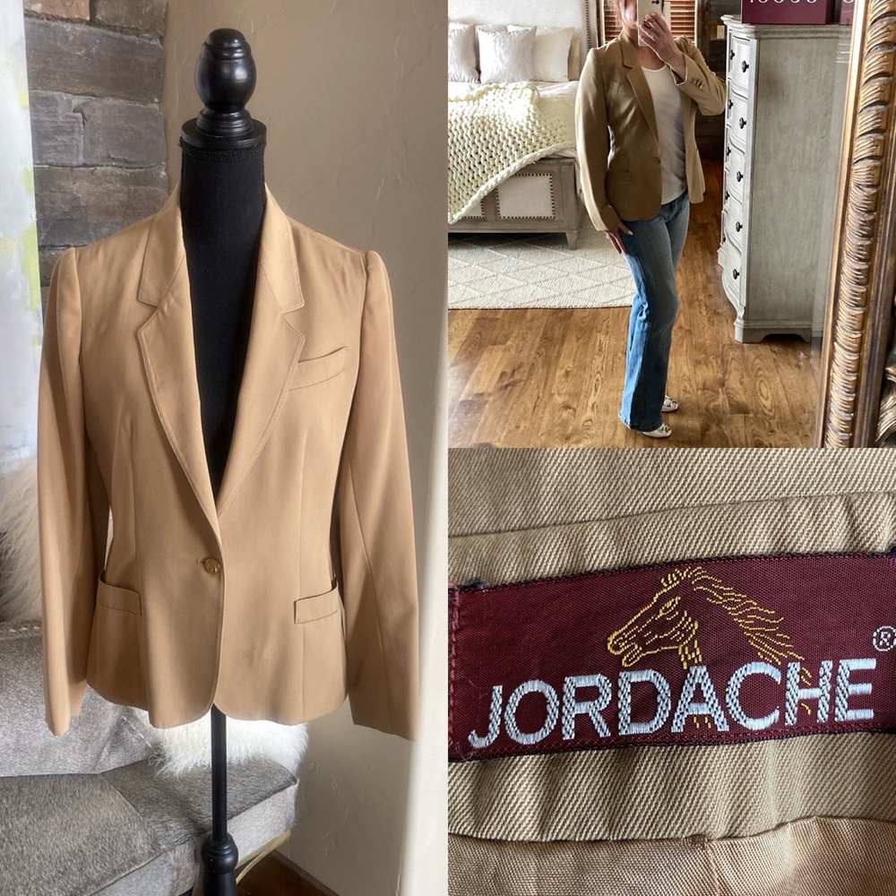 Vintage 80’s Jordache Wool Tan Blazer